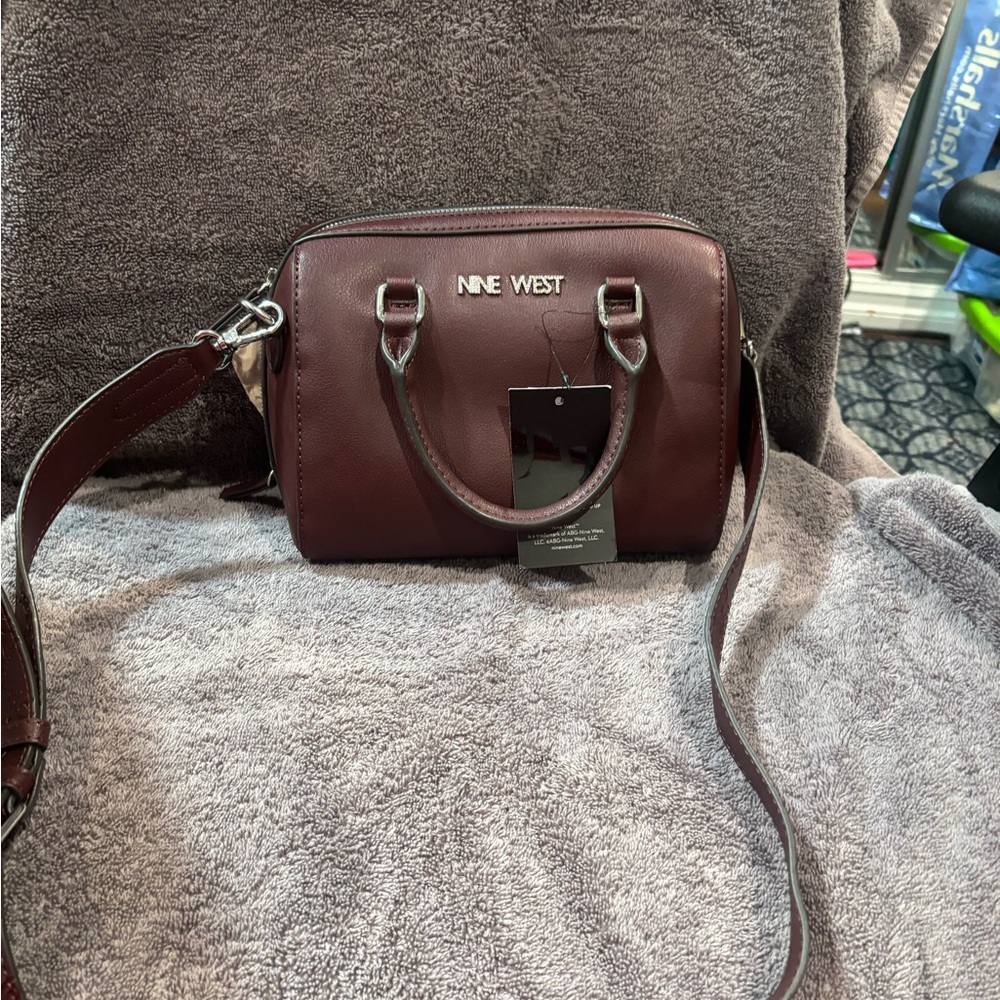 Nine West Dark Red Satchel Bag
